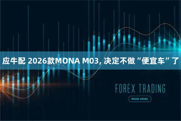 应牛配 2026款MONA M03, 决定不做“便宜车”了